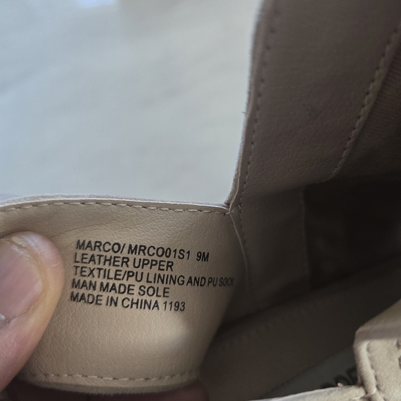 Steve Madden Sandals Women Sz 9M Tan Leather Peep Toe Perforated Block Heel - Picture 13 of 14